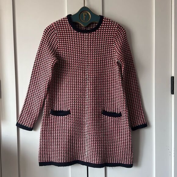 NWT Boden Knitted Jacquard Sweater Wool-Blend Mini Dress Women's 6 - Picture 1 of 7